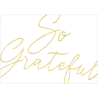 Caspari So Grateful Foil Thank You Notes - 8 Note Cards And Envelopes 88617.44B