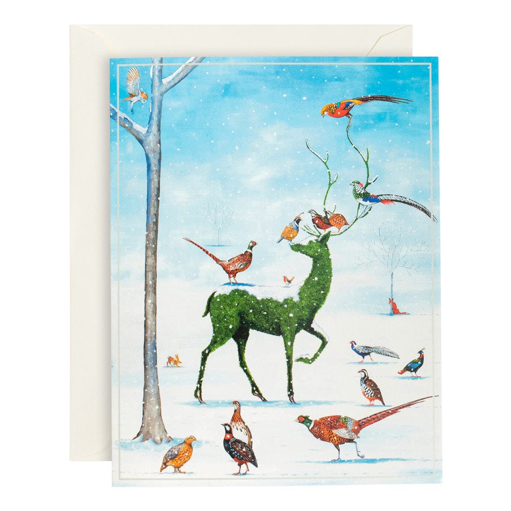 Caspari Winter Wonderland Large Boxed Blank Christmas Cards 16 Cards