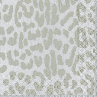 Caspari Zanzibar Silver  Napkin Box Cocktail - 40 per box 8931B