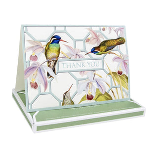 Caspari Hummingbird Trellis Thank You Notes Boxed 8 In 89612.44B