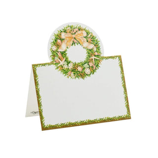 Caspari Shell Wreath Place Cards Die Cut Package 8 In 89920P