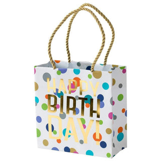 Caspari Happy Birthday Confetti Gift Bag Sm Sq. 5 3/4X2 1/2 X 5 3/4 9029B1.5