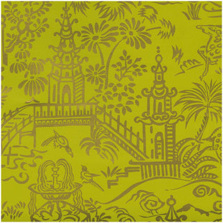 Caspari Pagoda Toile-Chartreuse Gift Wrap 90343RC