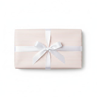 Caspari Oxford Stripe Petal Pink Roll Wrap 30 in by 8 ft 90351RC