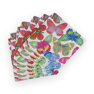 Caspari Butterflies Bright Napkin Cocktail 9062C