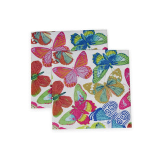 Caspari Butterflies Bright Paper Cocktail Napkins - 20 Per Package 9062C