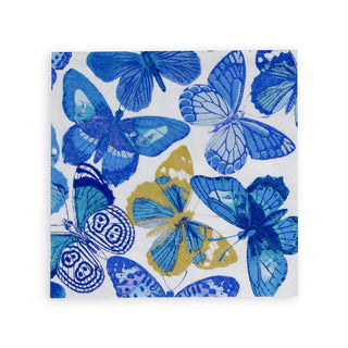 Caspari Butterflies Blue Napkin Cocktail 9063C