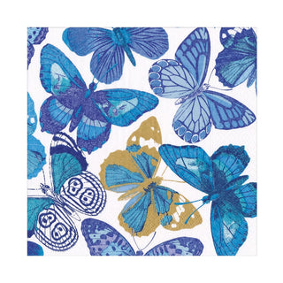 Caspari Butterflies Blue Napkin Luncheon 9063L