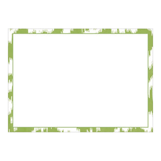 Caspari Modern Moire Green Correspondence Cards - 12 Per Package 90676CCU12