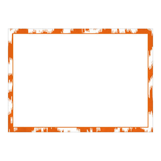Caspari Modern Moire Orange Correspondence Cards - 12 Per Package 90678CCU12