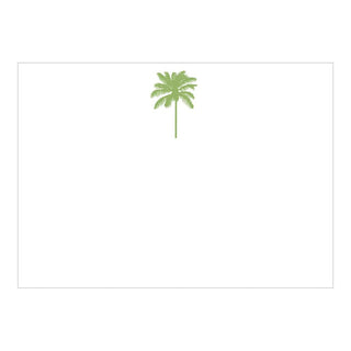 Caspari Palm Tree Green Correspondence Cards - 12 Per Package 90684CCU12