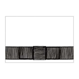Caspari Ribbon Border Black 2 Place Card Gallery 8 In 90911P