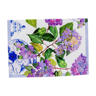 Caspari Hydrangeas And Porcelain Assorted Notes 8 In-Gallery 91602.46