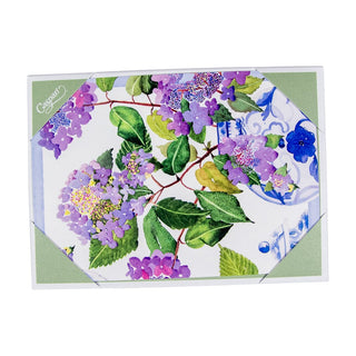 Caspari Hydrangeas And Porcelain Assorted Notes 8 In-Gallery 91602.46