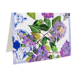 Caspari Hydrangeas And Porcelain Assorted Notes 8 In-Gallery 91602.46