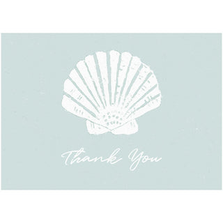 Caspari Seychelles Aqua Thank You Notes Boxed 8 In 91608.44B