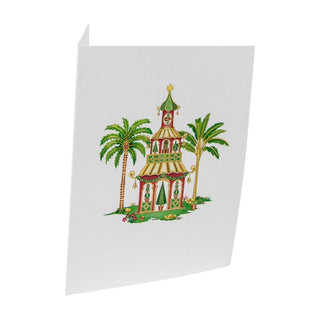 Caspari Christmas Pagodas Asst A Size Notes 10-In 91614.46A