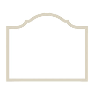 Caspari Arch Flax Place Card Gallery 8 In Die-Cut 91904P