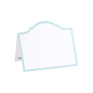 Caspari Arch Robin's Egg Blue Place Card Gallery 8 In Die-Cut 91906P