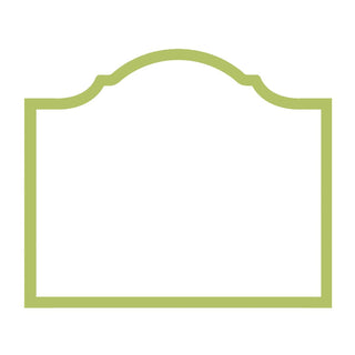 Caspari Arch Moss Green Place Card Gallery 8 In Die-Cut 91907P