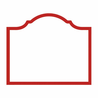 Caspari Arch Red Place Card Gallery 8 In Die-Cut 91908P