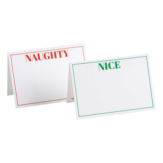 Caspari Naughty Or Nice Place Card 8 In - Reversible 91915P