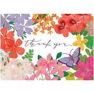 Caspari Halsted Floral Thank You Notes Boxed 8 In 92601.44B