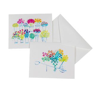 Caspari Flower Market Asst A Size Notes 10-In          ** 92607.46A