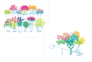 Caspari Flower Market Asst A Size Notes 10-In          ** 92607.46A