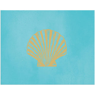 Caspari Sealife Cool Foil Embossed Asst A Sz Note 10-In Embossed 92613.46A