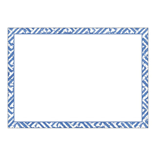 Caspari Fretwork Blue Correspondence Cards - 12 Per Package 92616CCU12