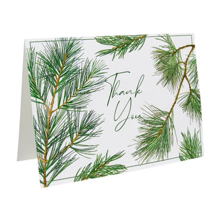 Caspari Pine Branches Thank You Notes Boxed 8 In 92626.44B