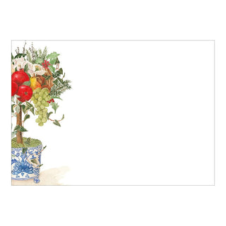Caspari Fruit Topiary Correspondence Cards - 12 Per Package 92629CCU12