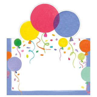 Caspari Balloons And Confetti Place Card 8 In Die-Cut 92904P