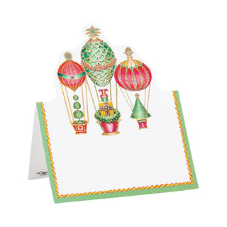 Caspari Christmas In The Air Place Card 8 In Die-Cut 92909P