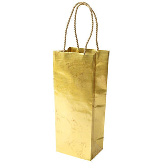 Caspari Antique Gold Bottle Bag 5 X 3 1/2 X 13 92920B4