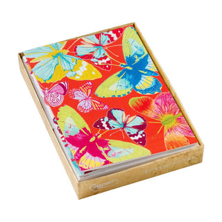 Caspari Butterflies Assorted Boxed Note Cards - 8 Note Cards & 8 Envelopes 93601.46