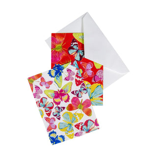 Caspari Butterflies Assorted Notes 8-In Box          ** 93601.46
