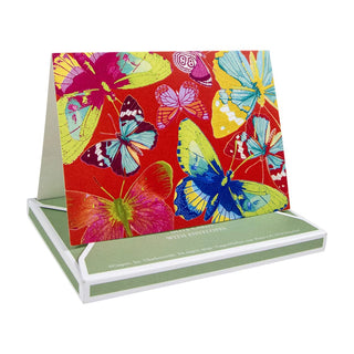 Caspari Butterflies Assorted Notes 8-In Box          ** 93601.46