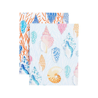 Caspari Shell Toile Asst A Size Notes 10-In 93604.46A