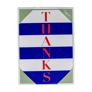 Caspari Striped Thanks Thank You Notes Boxed 8 In 93608.44B