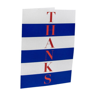 Caspari Striped Thanks Thank You Notes Boxed 8 In 93608.44B