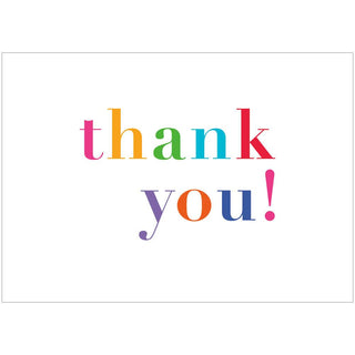 Caspari Colorful Thank You Thank You Notes Boxed 8 In 93609.44B