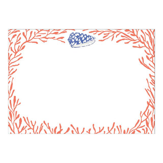 Caspari Shell And Coral Correspondence C Size Printed 12-In 93611CCU12