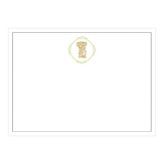 Caspari Pineapple Crest Foil Correspondence C Size Foil 12-In 93614CCU12