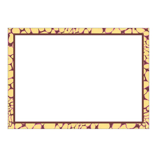 Caspari Shell Texture Border Correspondence C Size Printed 12-In 93615CCU12