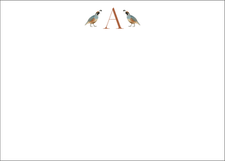 Caspari Quail Personalized Correspondence Cards 93626CCUPG