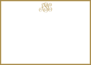Caspari Antoineta Monogram Personalized Correspondence Cards 93630CCUPG