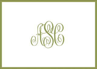 Caspari Antoineta Monogram Personalized Folded Notes 93630PNUPG