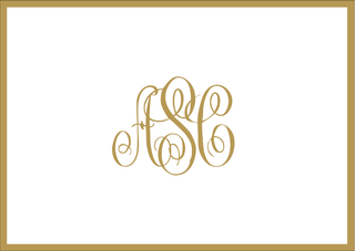 Caspari Antoineta Monogram Personalized Folded Notes 93630PNUPG